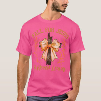 Camiseta Coquette Bow Cae Por Jesús Otoño Que Nunca Se Va
