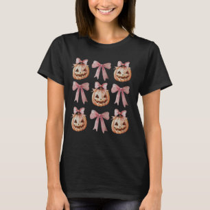 Camiseta Coquette Bow Calabaza Jack O Latern Spookn tempora