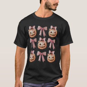 Camiseta Coquette Bow Calabaza Jack O Latern Spookn tempora
