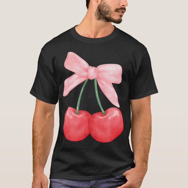 Camiseta Coquette Bow Chica simple rosado (Anverso)