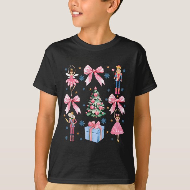 Camiseta Coquette Bow Christmas Nutcracker Ballet Festive W (Anverso)