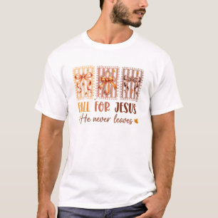 Camiseta Coquette Bow Cross Fall Por Jesús que nunca se va
