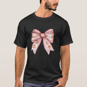 Camiseta Coquette Bow Cute Árbol de Navidad Rosa Santa Ging