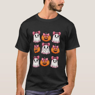 Camiseta Coquette Bow Cute Ghost Halloween Pumpkin Spooky S