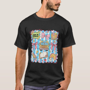 Camiseta Coquette Bow Cute School Bus Girly Student De Vuel