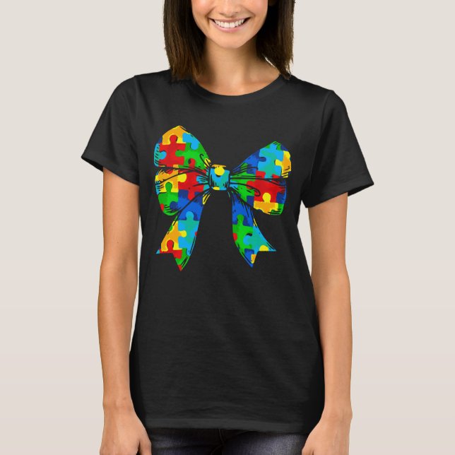 Camiseta Coquette Bow de Autism Awareness (Anverso)