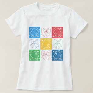 Camiseta Coquette Bow de Concienciación sobre Autismo Contr