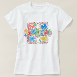 Camiseta Coquette Bow de concientización sobre el autismo f