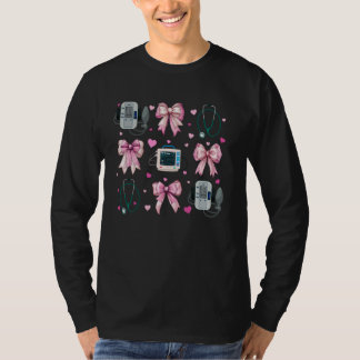 Camiseta Coquette Bow Emergency Nurse ER Nurse Pink Mom Gir