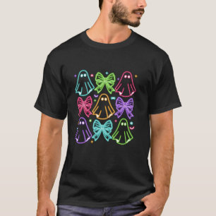 Camiseta Coquette Bow Funny Ghost Trendy Spooky Hall de Tem