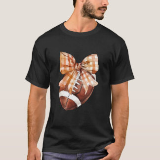 Camiseta Coquette Bow Fútbol Americano Día de Acción de Gra