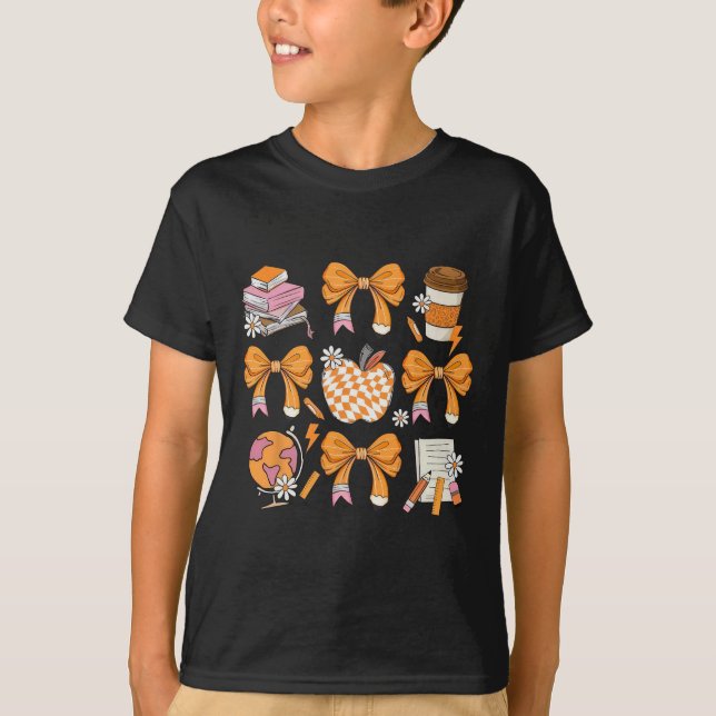 Camiseta Coquette Bow Lápiz De Otoño Cae El Profesor De Vue (Anverso)