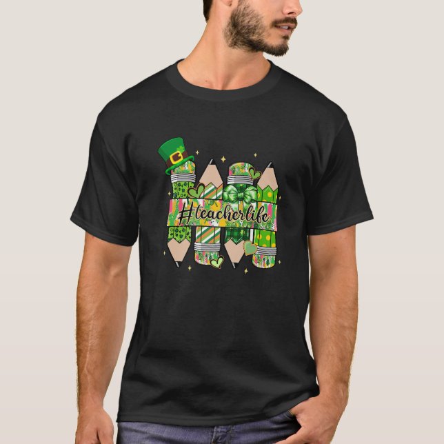 Camiseta Coquette Bow Lápiz de vida del profesor St Patrick (Anverso)