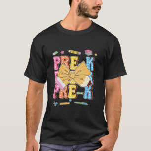 Camiseta Coquette Bow Lápiz Retro Prep K Profesor De Vuelta