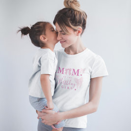 Camiseta Coquette Bow Mamá del Chica de Cumpleaños