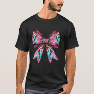 Camiseta Coquette Bow Mermaid Chica Ribbon Color Rosa