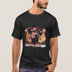 Camiseta Coquette Bow Navidades de pollo Gorra enciende la