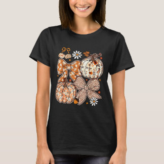 Camiseta Coquette Bow Pumpkin Season Thanksgiving Autumn Fa