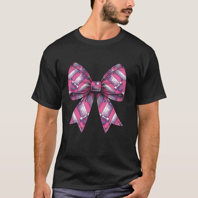 Camiseta Coquette Bow Skateboarding Skateboarder Gir (Anverso)