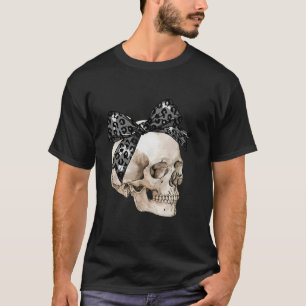 Camiseta Coquette Bow Spookone Season Skeleton Skull Horror