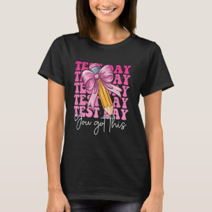 Camiseta Coquette Bow Test Day Probar al profesor el día qu