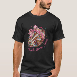 Camiseta Coquette Bow Touchdown Season Game Day Football Lo