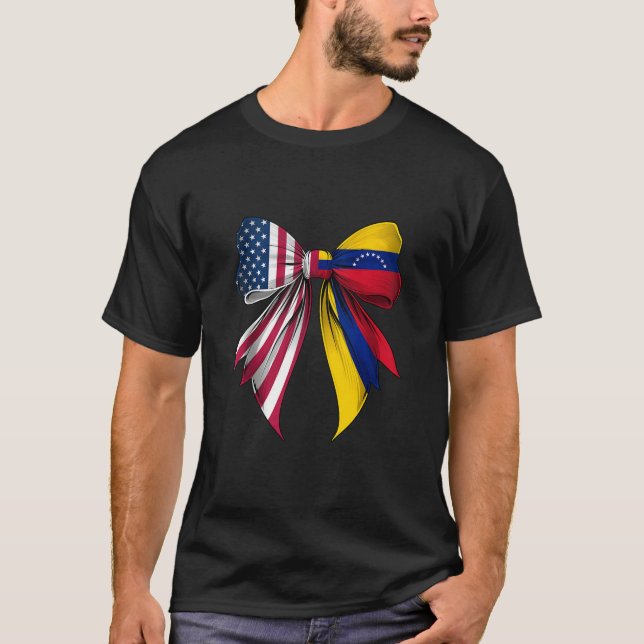 Camiseta Coquette Bow Venezuela refuerza el orgullo venezol (Anverso)