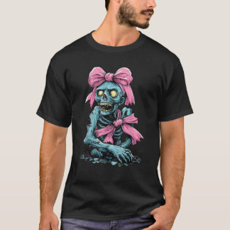 Camiseta Coquette Bow Zombie Spooky Halloween Mamá Madres D