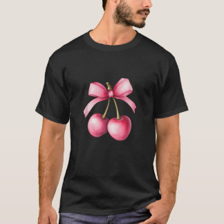 Camiseta Coquette Cherry y Bow Kawaii Cherry Aesthetic Tr