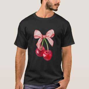 Camiseta Coquette Cherry y Bows Kawaii Cherry Aesthetic T