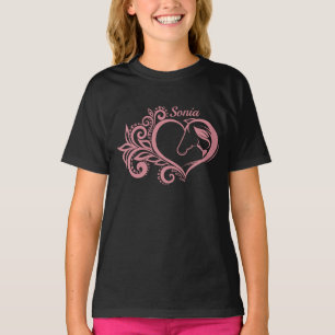 Camiseta Coquette Chica de Caballo Rosa Feminine Elegine