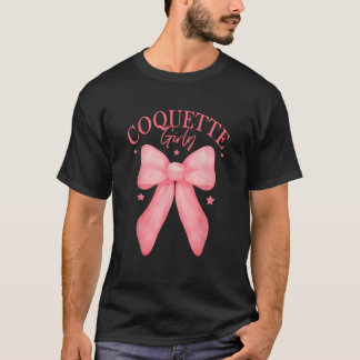 Camiseta Coquette Chica Groovy Retro Coquette Bow Trendy Pi