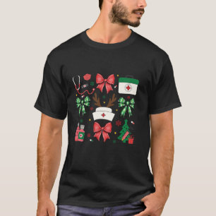 Camiseta Coquette Christmas Tree Cake Santa Claus Pink Chri