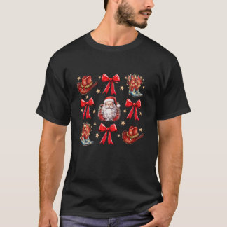 Camiseta Coquette Cute Bow Santa Boot Gorra Cowgirl Western