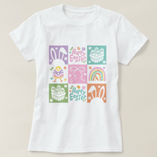 Camiseta Coquette de Pascua Pastel Retro
