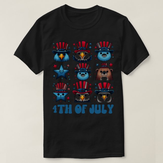 Camiseta Coquette Fireworks Independence Day Bow sobredimen (Diseño del anverso)