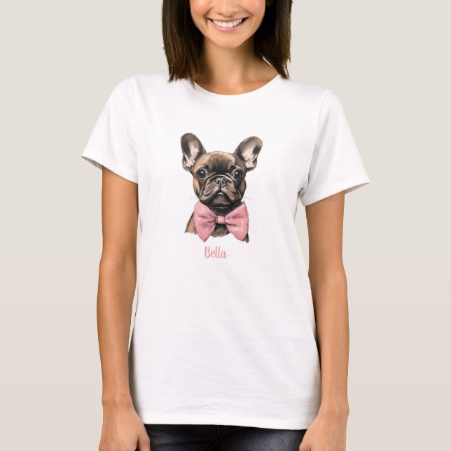 Camiseta Coquette Frenchie Nombre esterilizable (Anverso)
