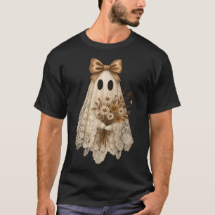 Camiseta Coquette Ghost Halloween Flower Ghost Spookone Lac