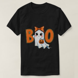 Camiseta Coquette Halloween Girly Boo Ghost Estética 2025
