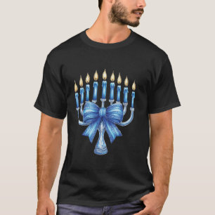 Camiseta Coquette Hanukkah Bow Coquette Menorah Happy Hanuk