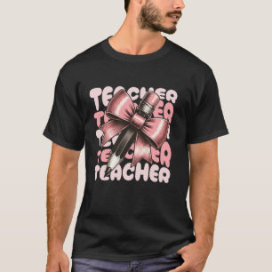 Camiseta Coquette Lápiz Bow Apreciación Del Profesor De Vue