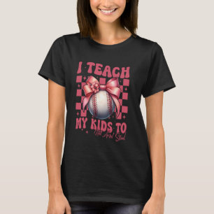 Camiseta Coquette, mamá de béisbol, enseño a mis hijos a go