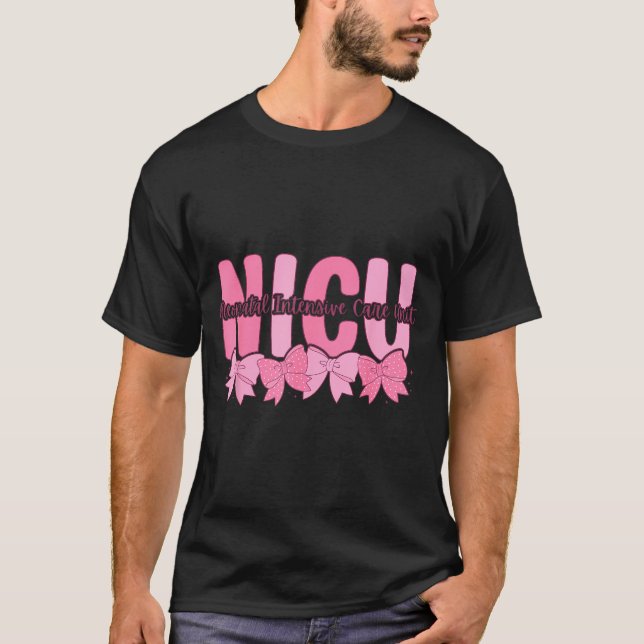 Camiseta Coquette Nicu Nurse Nk Bow Neonatal Intensive Care (Anverso)