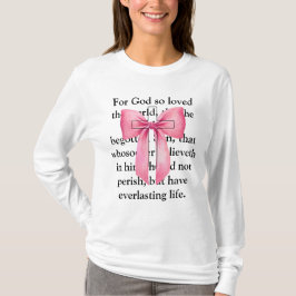 Camiseta Coquette Pink Bible Verse Cross Sweshirt