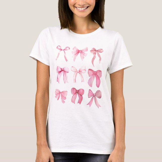 Camiseta Coquette Pink Bow (Anverso)