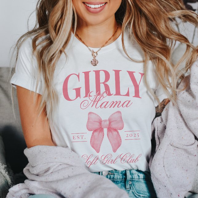 Camiseta Coquette Preppy Mama Personalizada Girona Mamá Ros (Subido por el creador)