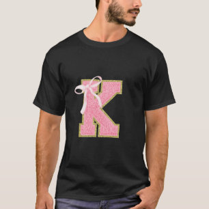 Camiseta Coquette Primera Letra Inicial K Preppy Girly Girl