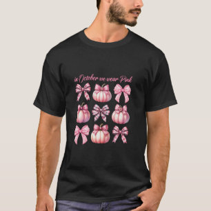 Camiseta Coquette Rosa De Calabaza En Octubre Usamos Rosa