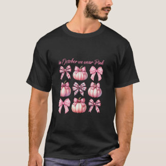 Camiseta Coquette Rosa De Calabaza En Octubre Usamos Rosa