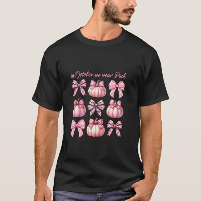 Camiseta Coquette Rosa De Calabaza En Octubre Usamos Rosa (Anverso)